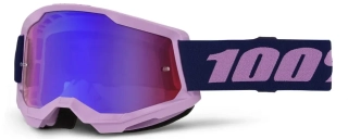 Motokrosové brýle 100% STRATA 2 FIALOVÉ s červeno/modrým zrcadlovým objektivem 
