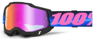 Motokrosové brýle 100% ACCURI 2 SUPERDOME se zrcadlovým objektivem + čirý 