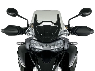 Plexi motocyklu WRS verze SPORT pro motocykly TRIUMPH TIGER 1200 GT / PRO / EXPLORER / RALLY rok 2022-2026 výška plexi 34,5 cm barva kouřová