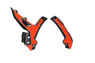Ochranné kryty rámu ACERBIS pro KTM EXC-F 250/350/450/500 rok 2024-2026 barva černá/oranžová