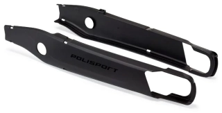 Ochranné kryty kyvné vidlice POLISPORT SWINGARM COVER   pro STARK VARG rok 2023-2025 barva černá/pár