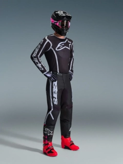 a Motokrosový komplet kalhot a dresu ALPINESTARS FLUID APEX barva černá/šedá velikost 34+L