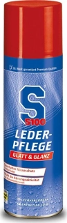 a Bezbarvá ochranná péče ve spreji pro hladké kůže  S100 LEDER PFELEGE GLATT A GLANZ 2150 objem 300 ml 