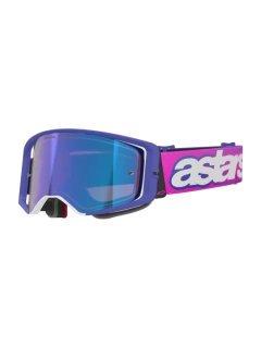 Motokrosové / enduro brýle ALPINESTARS GOGGLE SUPERTECH VISTA  TOMAC LIMITED EDITION RECORDS COLLECTION 5100226-3152 barva růžová/fialová, modré zrcadlové plexi 