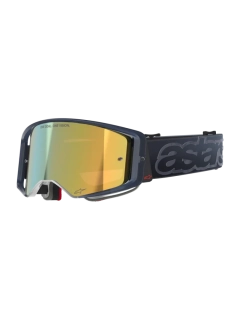 Motokrosové / enduro brýle ALPINESTARS GOGGLE SUPERTECH VISTA 5100226-1581 barva černá/šedá, zlaté zrcadlové plexi 