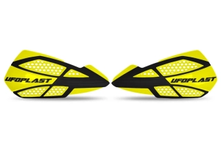 Odolné kryty páček motocyklu / chrániče rukou UFO VOYAGER HANDGUARDS žlutá-černá pár / bez montážní sady