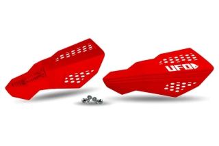 Kryty páček motocyklu / chrániče rukou UFO HORUS HANDGUARDS barva červená pár / bez montážní sady