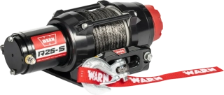 Elektrický naviják pro ATV a UTV WARN MODEL R25-S SYNTHETIC ROPE WINCH 110020 se syntetickým lanem (15 m x 4,8 mm), tažná síla 1134 kg (2 500 lb)