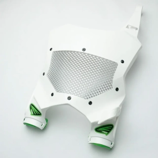 Přední číslová tabulka motocyklu s ventilační mřížkou CYCRA STADIUM PLATE VENTED pro KAWASAKI KX 250/ KX 250 X rok 2025-2026 viz popis, barva bílá
