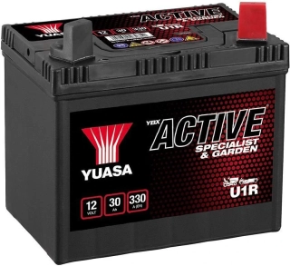 Baterie pro zahradní techniku YAUASA GARDEN 12V 30Ah 330A (U1R) rozměr 187x127x181 mm, polarita pravá 