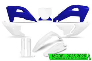 Sada plastů motocyklu UFO PLASTIC BODY KIT pro HUSQVARNA TC 125/150/250/300 rok 2023-2026 barva bílá/modrá  