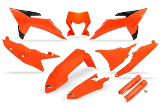 Sada plastů motocyklu UFO PLASTIC BODY KIT pro KTM EXC-F 250/350/450/500 rok 2026 barva fluo oranžová 