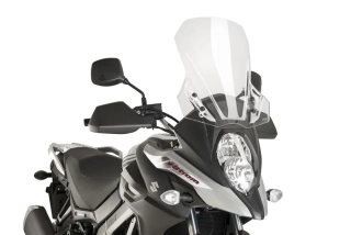 Motocyklové plexi PUIG na motocykl SUZUKI DL 650 XT V-STROM rok 2019-2026 barva čirá, rozměry (výška × šířka): 440 × 445 mm