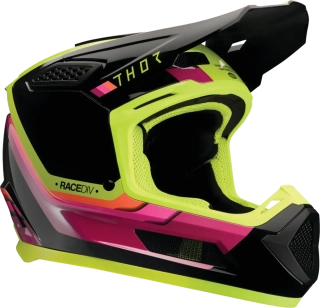Motokrosová přilba / MX helma THOR FLEET DEFY barva černá/acid