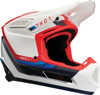 Motokrosová přilba / MX helma THOR FLEET DEFY barva modrá/červená/bílá