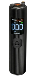 Kompaktní akumulátorový kompresor AIR-BAT 9 LEMANIA ENERGY maximální tlak 10,3 bar (150 PSI), vestavěnéLED osvětlení