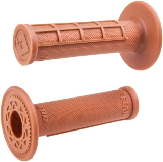 A Motokrosové jednovrstvé rukojeti - mx gripy ODI RUFFIAN MX HALF 1/2 WAFLE SINGLE PLY GRIPS zavřené konce, half/půl vafle barva hnědá