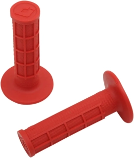 A Motokrosové jednovrstvé rukojeti - mx gripy ODI RUFFIAN MX HALF 1/2 WAFLE SINGLE PLY GRIPS zavřené konce, half/půl vafle barva červená