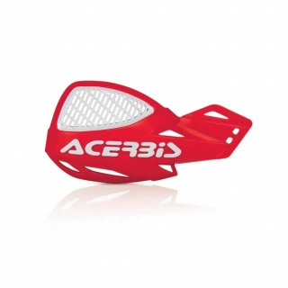 a Kryty páček motocyklu ACERBIS UNIKO VENTED barva červená/bílá 