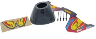 Karbonové zakončení výfuku FMF REPLACEMENT END CAP PRO KONCOVKU FMF RCT 4.1 040693 barva černá new model 