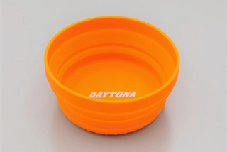 Magnetická silikonová skládací miska na nářadí DAYTONA SILICONE TRAY MAGNETIC ROUND barva oranžová, tvar kruhu   