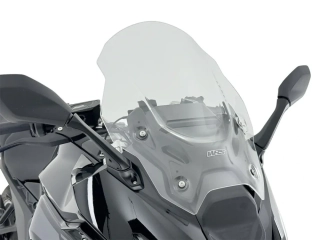 Plexi motocyklu WRS VERZE TOURING pro motocykl BMW R 1300 RS 2025-2026 barva čirá, výška plexi 46,5 cm / o 12 cm vyšší než originální plexi