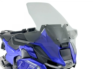 Plexi motocyklu WRS VERZE CAPONORD pro motocykl BMW R 1300 RT 2025-2026 barva kouřová, výška plexi 64 cm / o 4,5 cm vyšší / o 16 cm širší v horní části než originální plexi