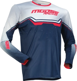 Dětský motokrosový-enduro dres MOOSE OFFROAD QUALIFIER barva červená/modrá/bílá