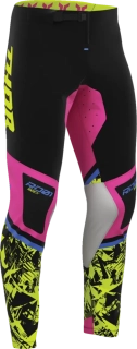 Dětské motokrosové kalhoty THOR SPORTMODE PUNKD barva černá/růžová