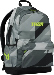 Textilní cestovní taška - cestovní textilní batoh THOR VARSITY BACKPACK barva černá/šedá/acid rozměry 43,2 × 35,6 × 22,9 cm (V × Š × H)
