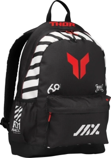 Textilní cestovní taška - cestovní textilní batoh THOR VARSITY BACKPACK barva černá/bílá/červená rozměry 43,2 × 35,6 × 22,9 cm (V × Š × H)