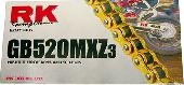Motocyklový řetěz RK 520 MXZ3 gold 120čl určený pro motocross