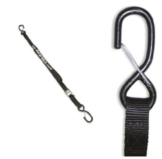 a Upínací kurty s háky - přepravní popruhy ACERBIS TIE DOWNS délka 200 cm, šířka 2,5 cm, barva černá - pár