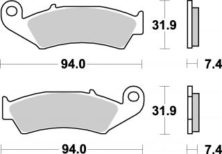Brzdové destičky HONDA CR 125 87-93