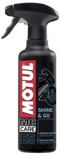 Pro leštění a oživení barvy motocyklových plastů MOTUL E5 SHINE & GO 400ML