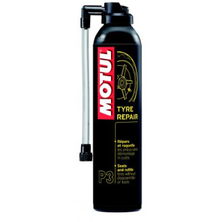 A Přípravek na opravu a nafouknutí poškozené pneu, sprej pro opravu defektů MOTUL TYRE REPAIR obsah balení 300 ml