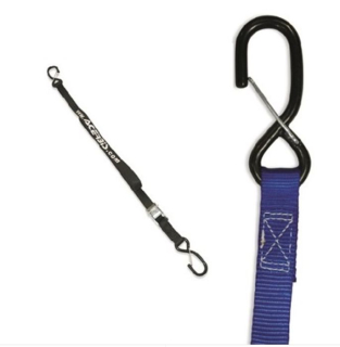Upínací kurty s háky - přepravní popruhy ACERBIS TIE DOWNS délka 200 cm, šířka 2,5 cm, barva modrá - pár