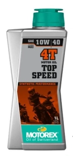 Moderní syntetický vysoce výkonný motorový olej pro 4-taktní motocykly MOTOREX TOP SPEED 4T 10W/40 balení 1 litr