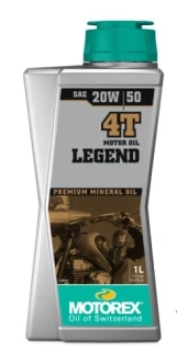 Vysoce kvalitní na minerálu založený motorový olej pro 4-taktní motocykly MOTOREX LEGEND 4T 20W 50 balení 1 litr 
