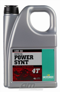 A Plně syntetický vysoce výkonný motorový olej pro čtyřtaktní hypersportovní motocykly MOTOREX POWER SYNT 4T 10W 50 balení 4 litry