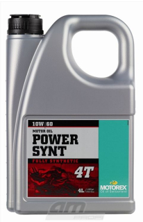 Plně syntetický vysoce výkonný motorový olej pro čtyřtaktní hypersportovní motocykly MOTOREX POWER SYNT 4T 10W 60 balení 4 litry
