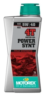 Plně syntetický vysoce výkonný motorový olej pro čtyřtaktní hypersportovní motocykly MOTOREX POWER SYNT 4T 5W 40 balení 1 litr
