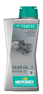 a Speciální synteticky-založený převodový olej MOTOREX GEAR OIL PRISMA ZX 75W 90 balení 1 litr
