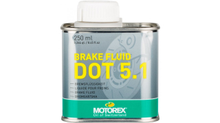 Vysoce výkonná brzdová kapalina pro hydraulické brzdy MOTOREX BRAKE FLUID DOT 5.1 balení 250 ml, vysoký mokrý bod varu, více než 180 °C 