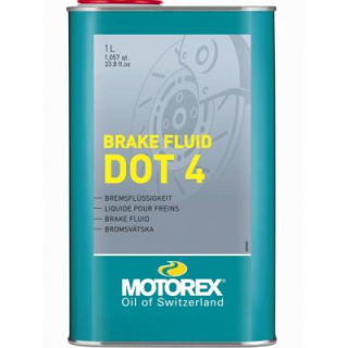 Vysoce výkonná brzdová kapalina pro hydraulické brzdy MOTOREX BRAKE FLUID DOT 4  balení 1 litr, vysoký mokrý bod varu, více než 165 °C
