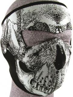 Ochranná neoprenová maska na obličej ZANHEADGEAR black/white skull face