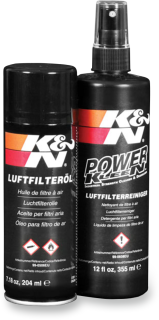a Čistící sada vzduchových filtrů KN AIR FILTER CARE KIT obsah balení 204 ml + 355 ml 