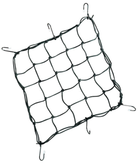 Síť - popruh - pavouk na zavazadla DRAG SPECIALTIES CARGO NETS černá 38x38 cm