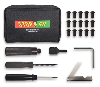 A Opravná sada na lepení bezdušových pneu STOP & GO POCKET TIRE PLUGGER 