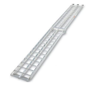 Hliníková nájezdová rampa skládací pro motocykl QTECH délka 222 cm, šíře 28 cm, nosnost 300 kg